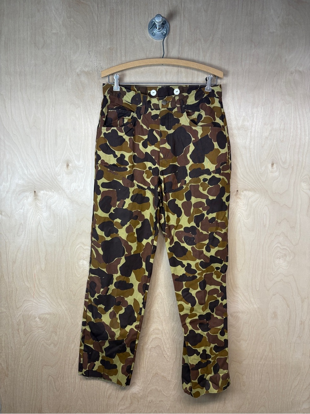 Vintage Field & Stream Camo Print Canvas Pants – Green/Brown